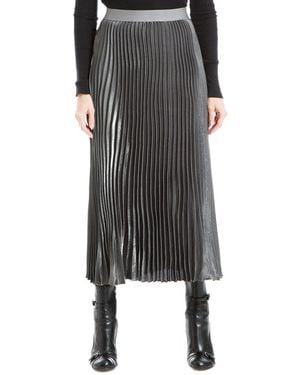 Max Studio Pleated Midi Skirt - Black