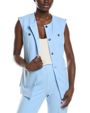 Anne Klein Heavy Cool Crepe Vest - Blue
