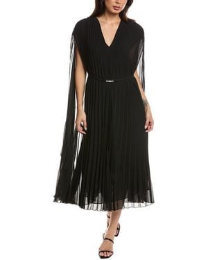 BOSS Boss Dennya Accordion Pleated Midi Dress - Black