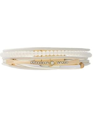 Saachi Crystal Arrow Bracelet - White