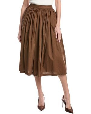 LUXE ALWAYS A-Line Skirt - Brown
