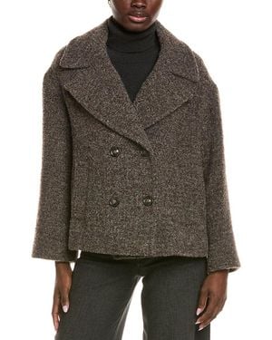 Cinzia Rocca Icons Wool-Blend Short Coat - Grey