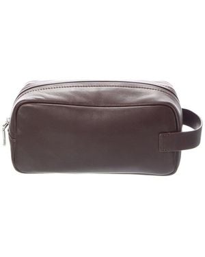 Vince Leather Dopp Kit - Brown