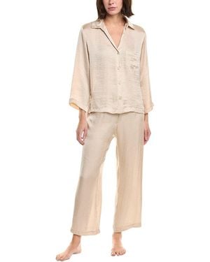 NATORI EDIT 2Pc Ashley Icon Notch Pyjama Set - Natural