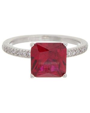 Juvell 18K Plated Topaz Cz Ring - Pink