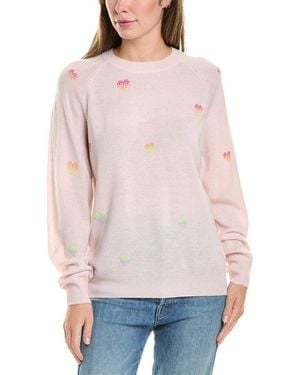 Brodie Cashmere Wool & Cashmere-Blend Heart Studded Jumper - Grey
