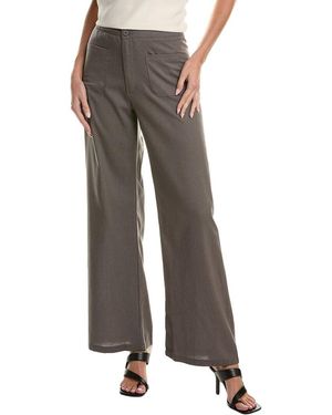 REVERIEE Linen-Blend Pant - Brown