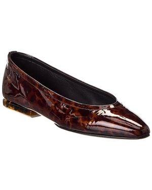 Loro Piana Primula Patent Ballerina Flat - Brown