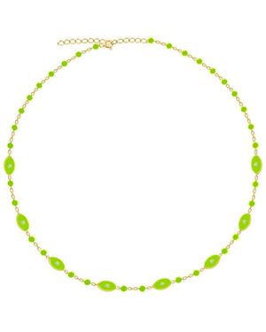 Gabi Rielle 14k Over Silver Cz Evil Eye Necklace - Metallic