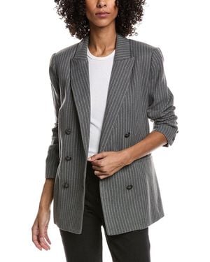 L'Agence Aimee Relax Double Breasted Blazer - Grey