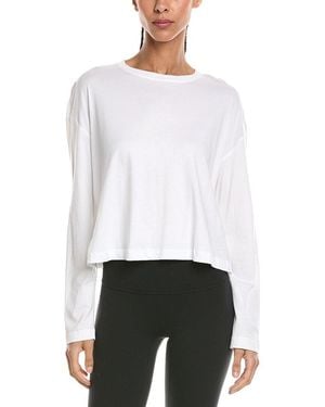 Sweaty Betty Essential Crop Long Sleeve T-Shirt - White