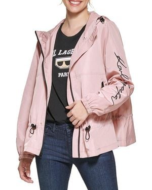 KARL LAGERFELD Logo Anorak - Red