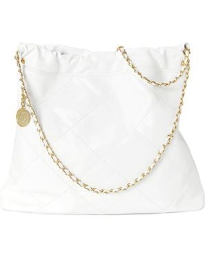 Tiffany & Fred Paris Quilted Leather Tote - White