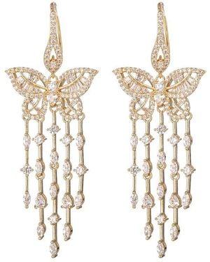 Eye Candy LA The Luxe Collection Cz Butterfly Tier Earrings - Metallic