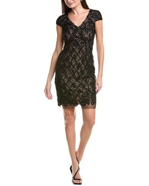 Adrianna Papell Soutache Bead Sheath - Black