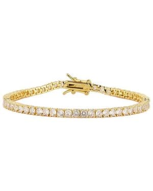 Glaze Jewelry 18K Plated Cz Tennis Bracelet - Metallic