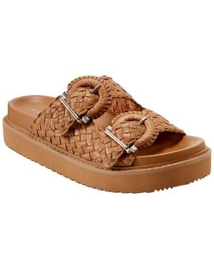 Marc Fisher Auggie Leather Sandal - Brown