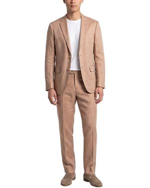 Corneliani 2Pc Wool, Silk, & Linen-Blend Suit - Natural