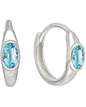 TIRAMISU 0.60 Ct. Tw. Sky Topaz Huggie Earrings - Blue