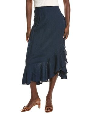 J.McLaughlin Zia Linen Skirt - Blue