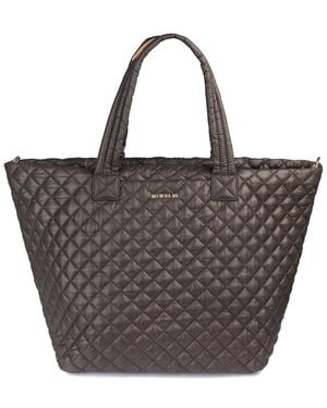 MZ Wallace Large Metro Leather Tote Deluxe - Brown