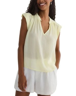 Bella Dahl Shirred Pullover Cap Sleeve - Natural