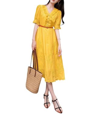 BURRYCO Midi Dress - Yellow