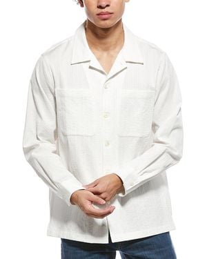 Todd Synder X Champion Textured Stripe Overshirt - White