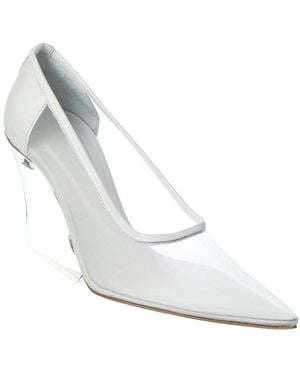 Sportmax Aia1234 Mesh & Leather Pump - White