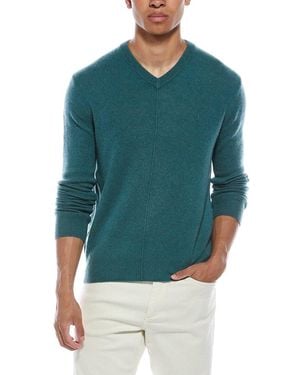 ATM Cashmere V-Neck Sweater - Blue