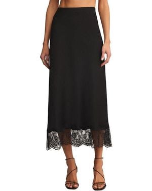 Z Supply Cinder Lace Midi Skirt - Black