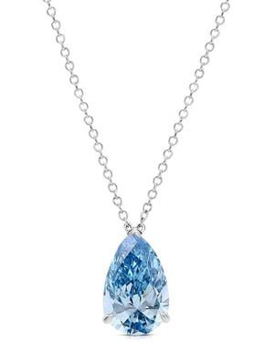Amairah 14K 1.00 Ct. Tw. Lab-Grown Diamond Solitaire Pendant Necklace - Blue