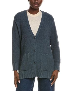 Eileen Fisher Fluffy Cashmere-Blend Cardigan - Blue