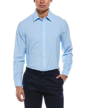 Report Collection 4-Way Printed Woven Sport Shirt - Blue