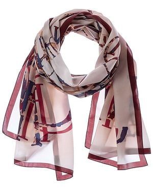 Jimmy Choo Logo Silk Scarf - Pink