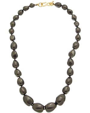 Kenneth Jay Lane Plated Pearl Strand Necklace - Metallic