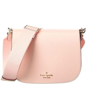 Kate Spade Madison Saffiano Leather Saddle Bag - Pink