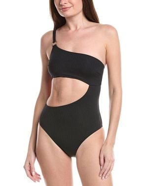 Vitamin A Cosmo One-Shoulder One-Piece - Black