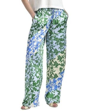 10 Crosby Derek Lam Aurely Drapey Wide Leg Pant - Blue