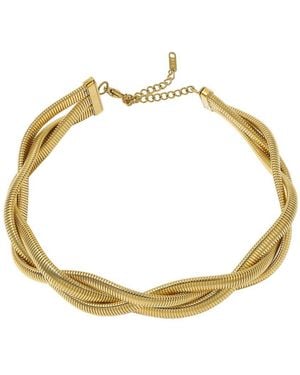 Eye Candy LA Kelly Braided Necklace - Metallic