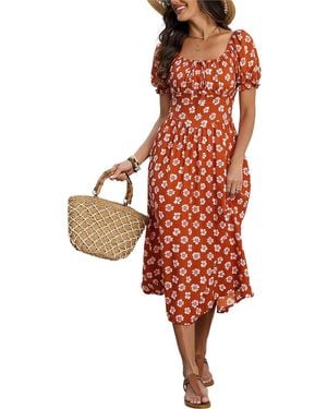 TAZGA Midi Dress - Red