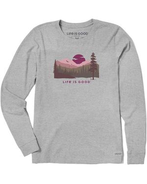 Life Is Good. Crusher T-Shirt - Grey