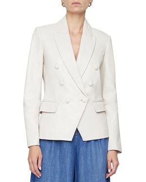 L'Agence Kenzie Double Breasted Blazer - White