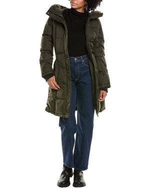Sam Edelman Belted 3-quarter Puffer Coat - Black