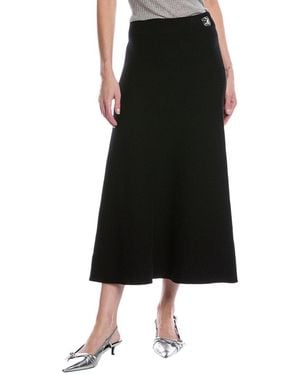 Rag & Bone Bridget Wool-Blend Midi Skirt - Black