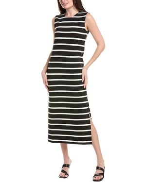 Rag & Bone Sleeveless Striped Knit Midi-Dress - Black