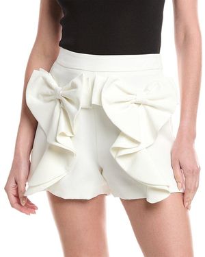 Gracia Bow Front Ruffle Short - Black