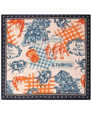 Saachi Printed Bandana - Blue