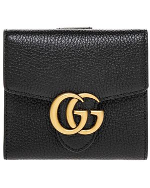 Gucci GG Marmont Leather Bifold Wallet - Black