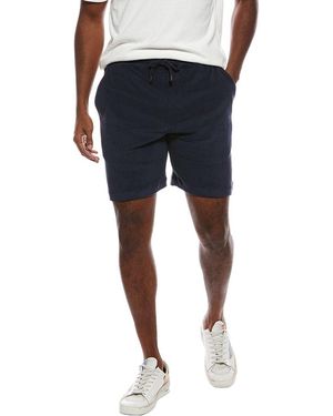 Isaia Silk-Blend Track Short - Blue